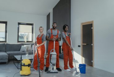 Cleaners in Orange Uniform