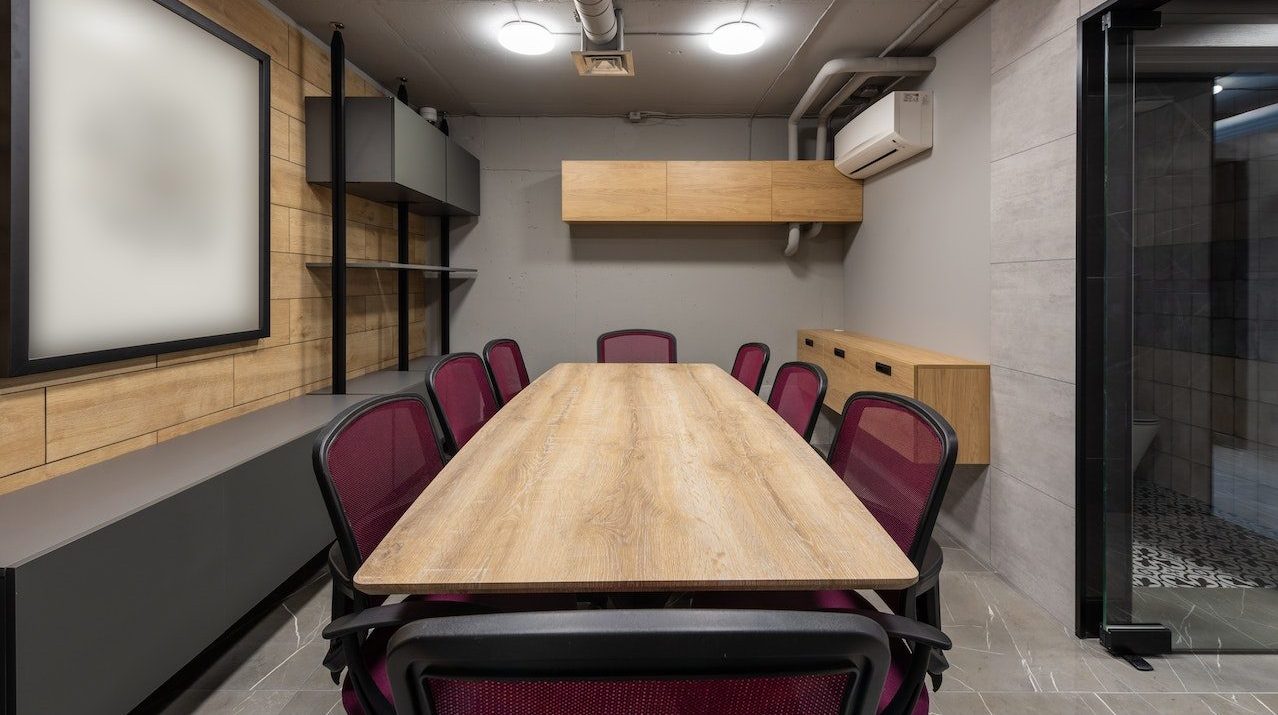 Small conference hall in workplace